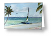 "Catamaran On The Beach" Greeting Card BUY