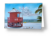 "Siesta Key Red Lifeguard Shack" Greeting Card BUY