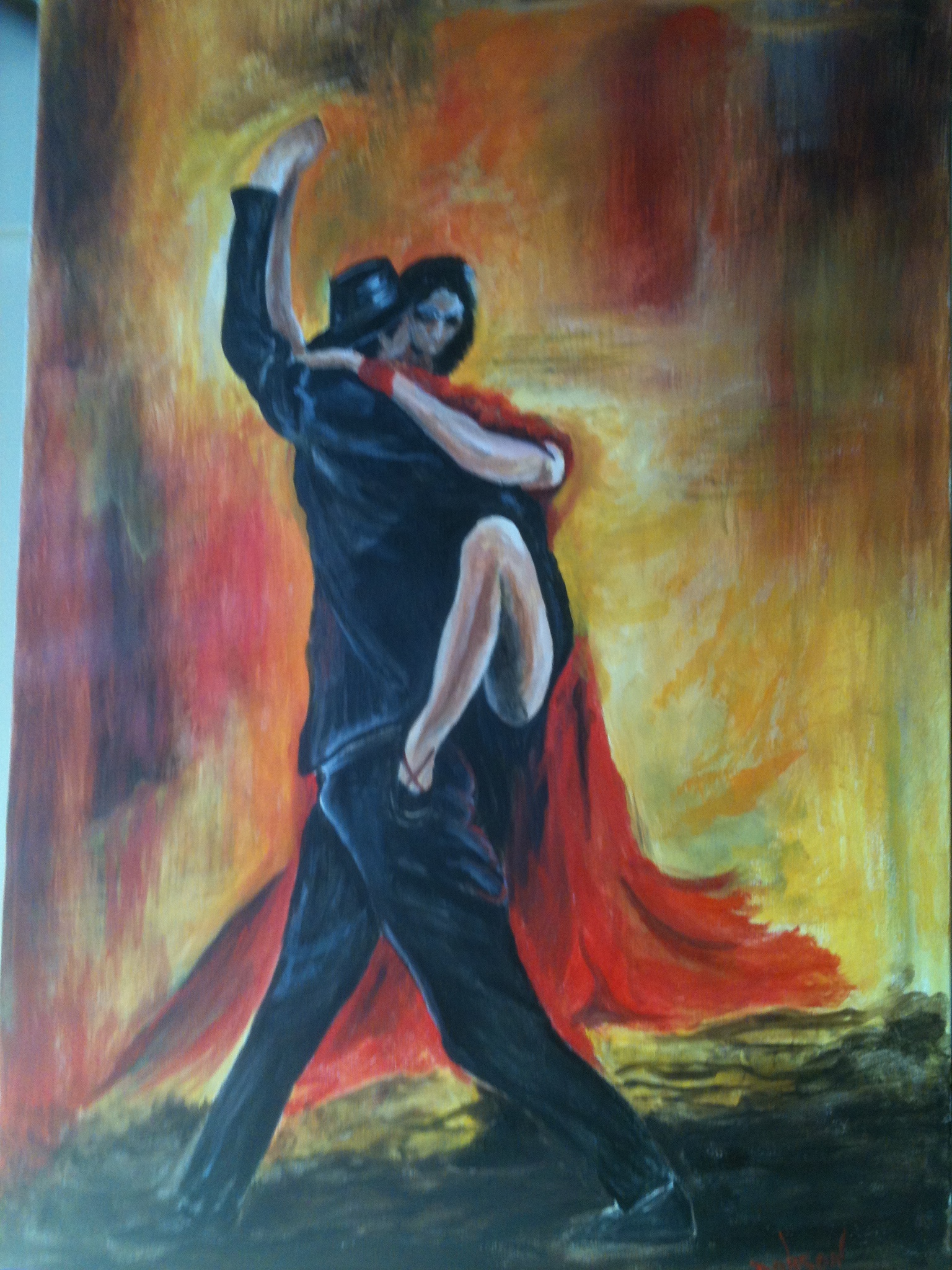 El Baile de Tango 24x36 BUY #12014 $275 Free shipping (USA only)